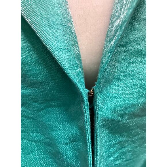 TanJay Jacket Size 16 Green Iridescent  Women lined suit - Picture 8 of 10